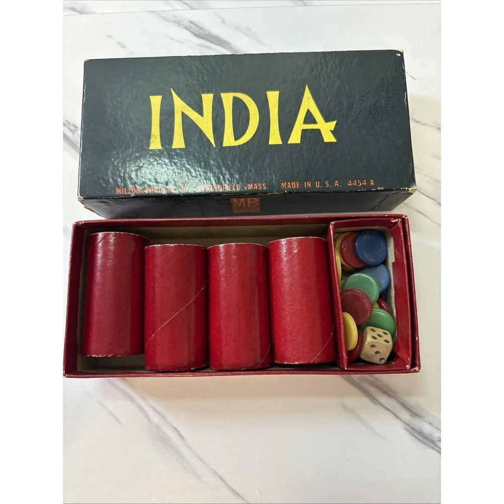 The Game Of India - Vintage Dice Milton Bradley